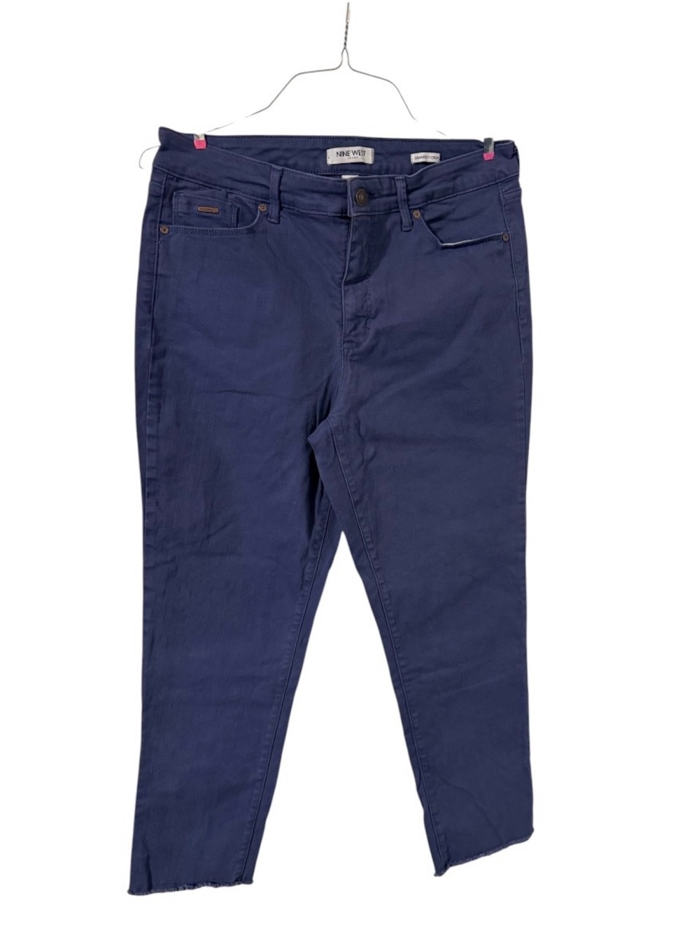 Nine West Gramercy Cropped Slim Ankle Jeans in Slate/ periwinkle blue